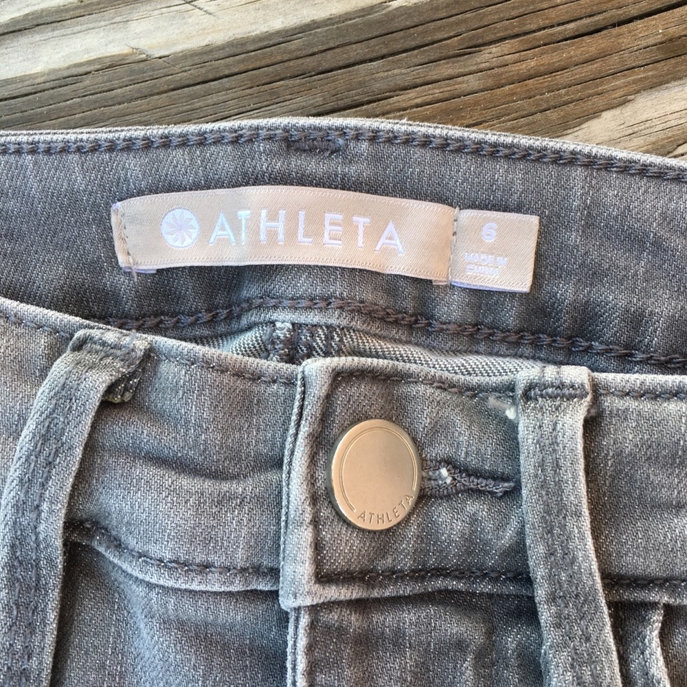 Athleta Gray High Rise Skinny Denim